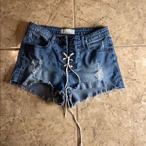 Lace Up Shorts